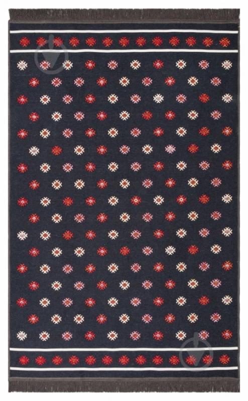 Ковер Ekohali Arya AR 11 Antrasit Red 120x180 см двусторонний - фото 1