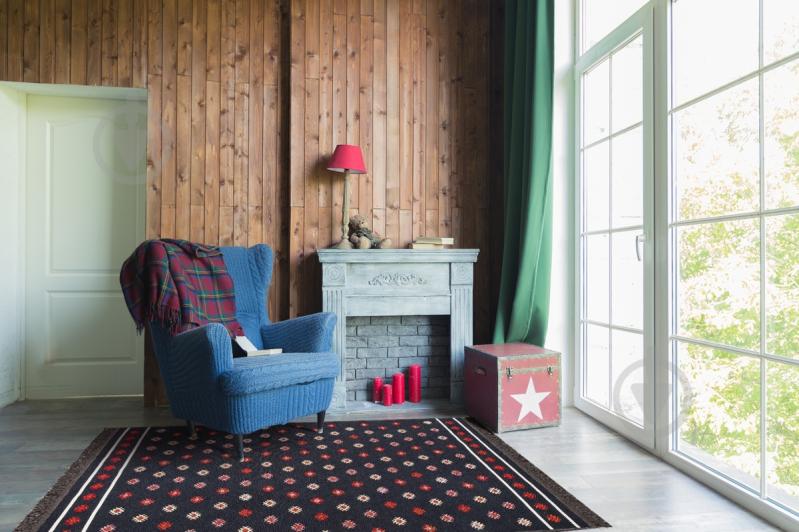 Ковер Ekohali Arya AR 11 Antrasit Red 120x180 см двусторонний - фото 5