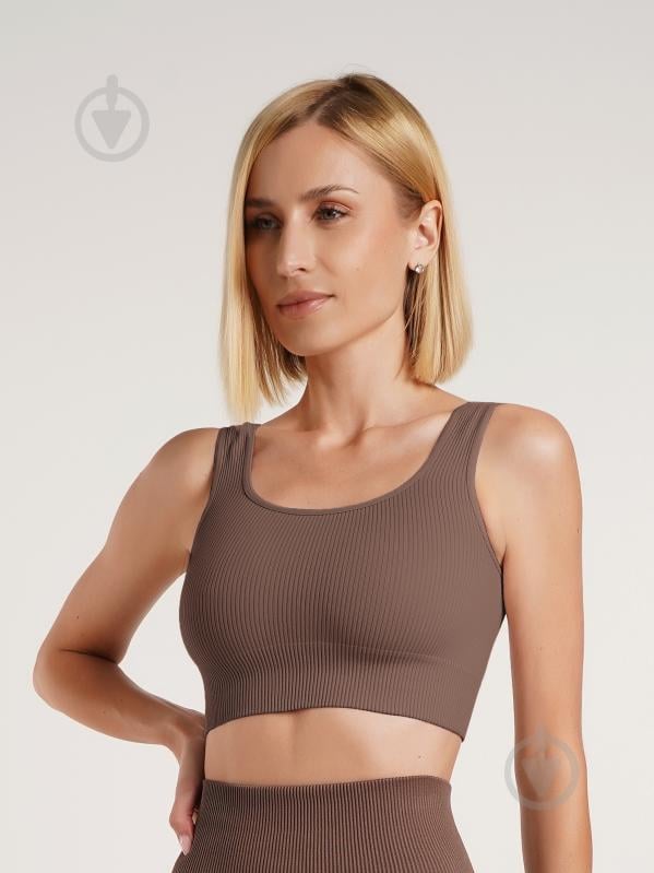 Топ Giulia Top rib deep taupe р.L/XL коричневый - фото 1