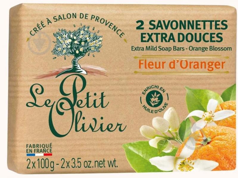 Мыло Le Petit Olivier Цветы 100 г 2 шт./уп. - фото 1