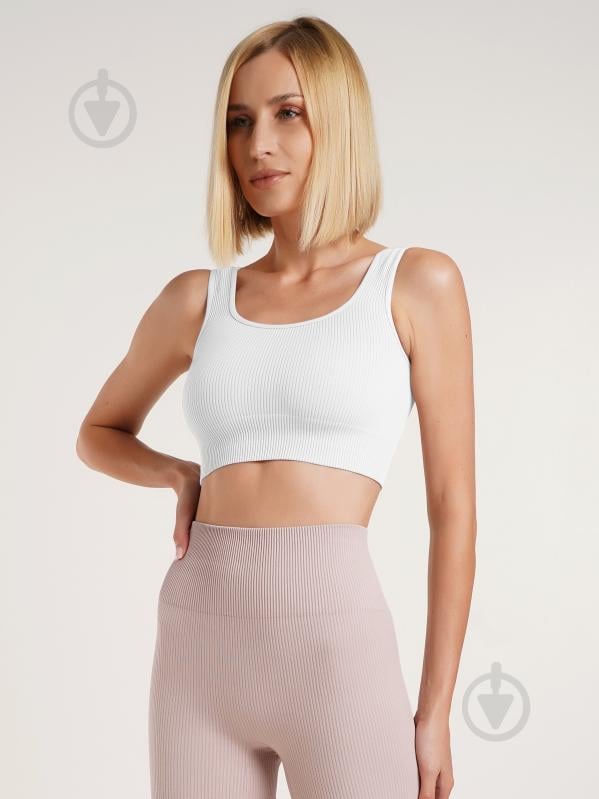 Топ Giulia Top rib р.S/M белый - фото 3