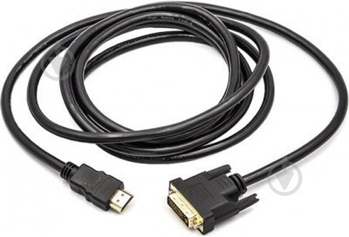 Кабель PowerPlant HDMI – DVI 3 м чорний - фото 1