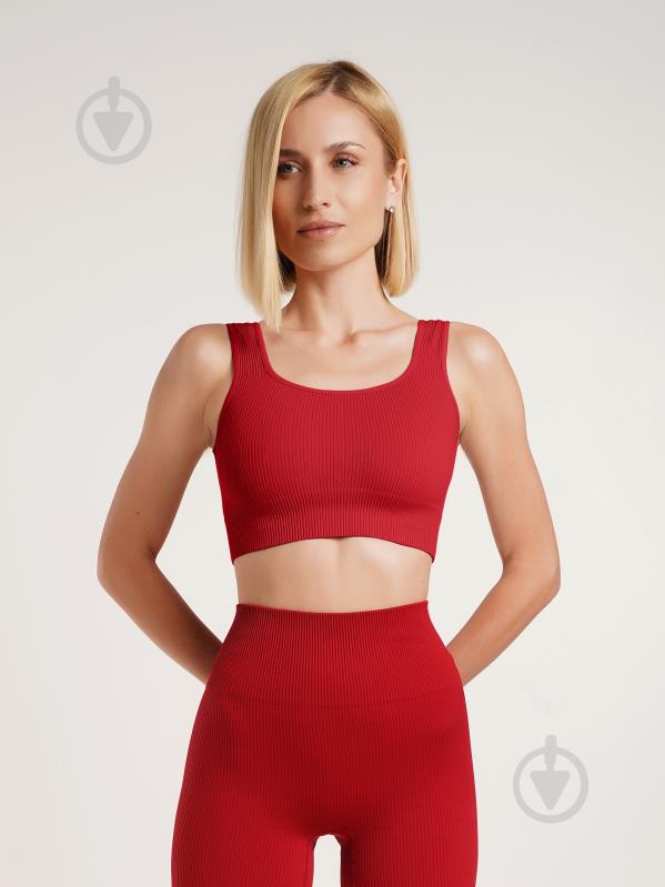Топ Giulia Top rib р.S/M красный - фото 3
