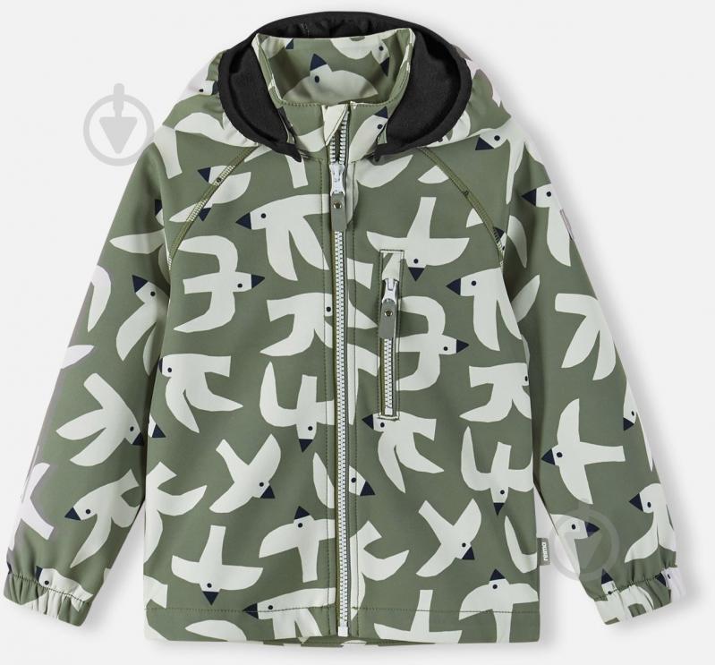 Куртка для мальчиков Reima Softshell Vantti р.80 темно-зеленый 5100009B-8924 - фото 2