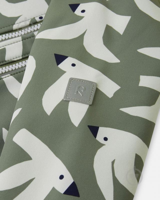 Куртка для мальчиков Reima Softshell Vantti р.80 темно-зеленый 5100009B-8924 - фото 7