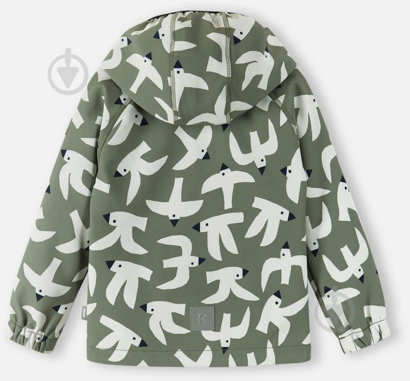 Куртка для мальчиков Reima Softshell Vantti р.80 темно-зеленый 5100009B-8924 - фото 3