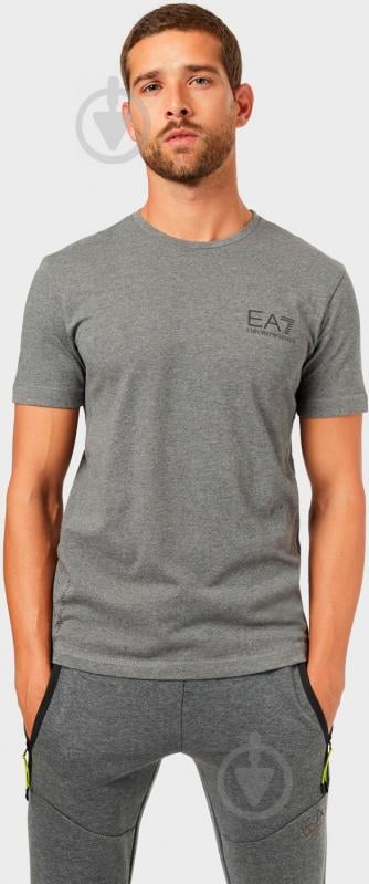 Футболка EA7 JERSEY_T-SHIRT 6GPT26-PJJ6Z-3925 р.L серый меланж - фото 2