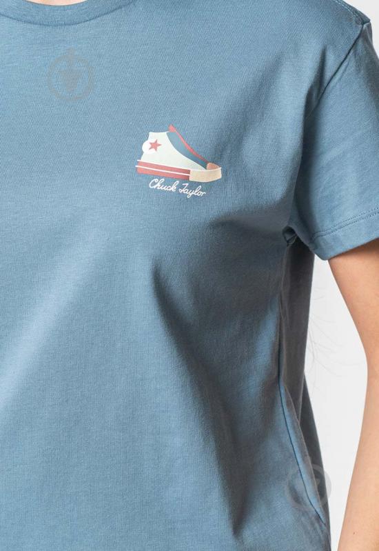 Футболка Converse Relaxed Sneaker Tee 10022975-494 р.XS блакитний - фото 4