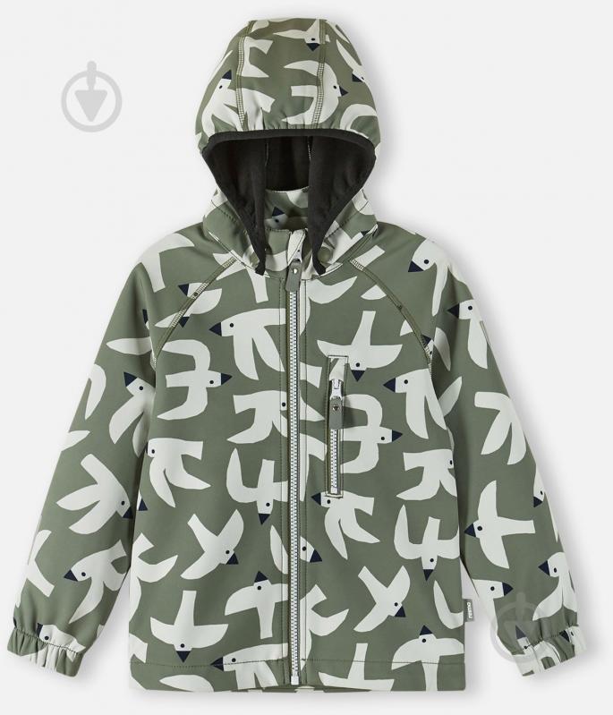 Куртка для мальчиков Reima Softshell Vantti р.98 темно-зеленый 5100009B-8924 - фото 1