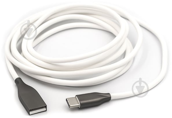 Кабель PowerPlant USB Type-C – USB 2 м белый - фото 1