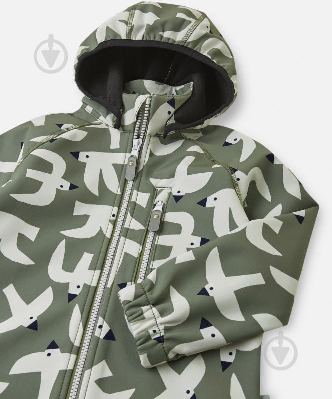 Куртка для мальчиков Reima Softshell Vantti р.110 темно-зеленый 5100009B-8924 - фото 4 Куртка для мальчиков Reima Softshell Vantti р.110 темно-зеленый 5100009B-8924 - фото 4