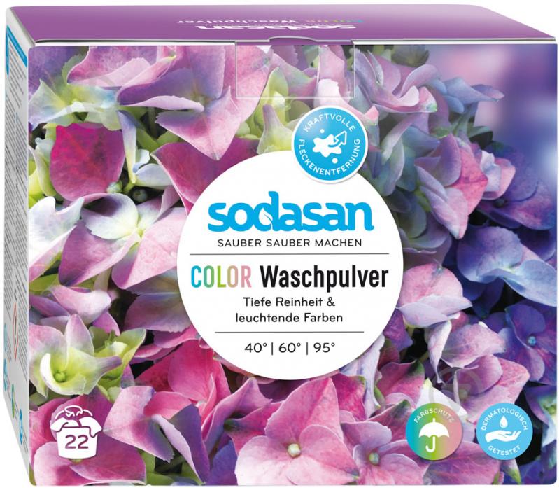Пральний порошок для машинного та ручного прання Sodasan Compact Color 1,2 кг - фото 1