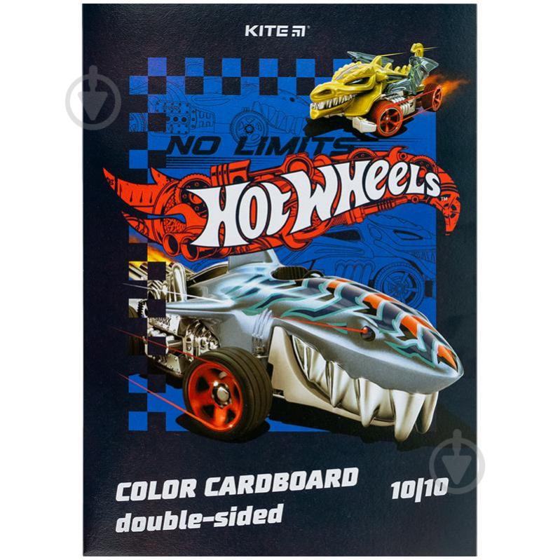 Набор цветного картона Hot Wheels А4 10 лист. (HW24-255) KITE - фото 1