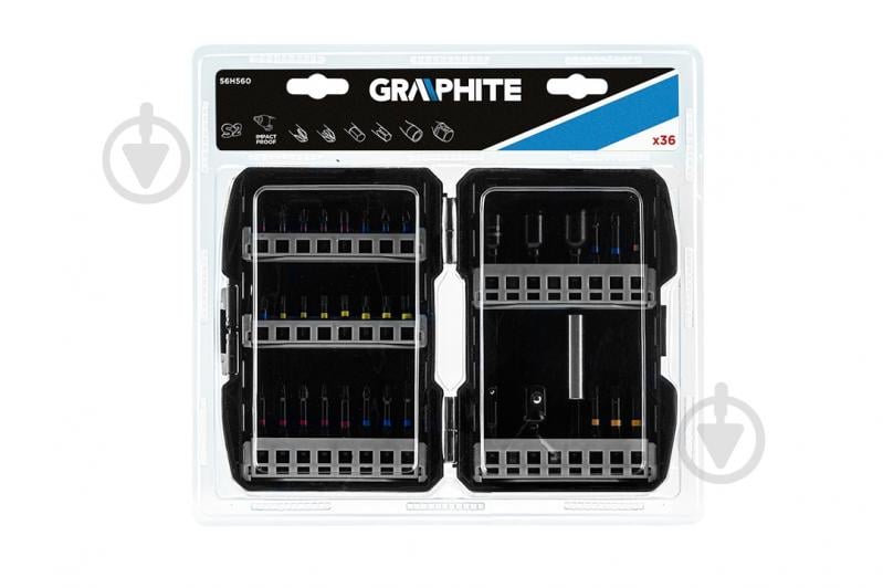 Набір біт GRAPHITE 36 шт. 56H560 - фото 4 Набір біт GRAPHITE 36 шт. 56H560 - фото 4