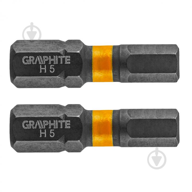 Бита GRAPHITE HEх5 х 25 мм 2 шт. 56H508 - фото 1