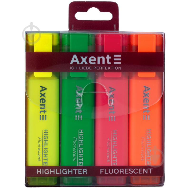 Набір маркерів текстових Axent Highlighter з 4х неонових кольорів 2537-A 2537-40-A - фото 2