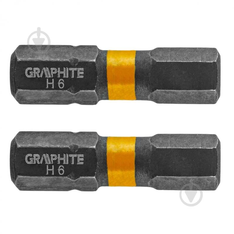 Бита GRAPHITE HEх6 х 25 мм 2 шт. 56H509 - фото 1