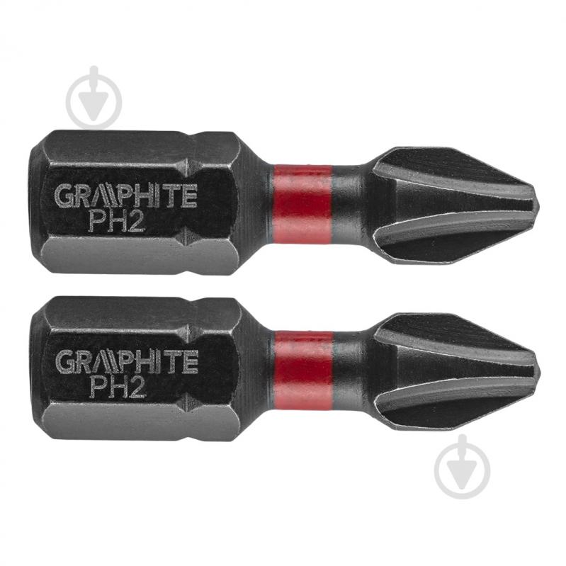 Бита GRAPHITE PH2 х 25 мм 2 шт. 56H501 - фото 1