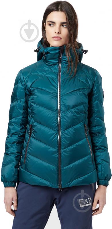 Пуховик женский EA7 WOVEN DOWN JACKET 6GTG03-TNL7Z-0801 р.M синий - фото 7