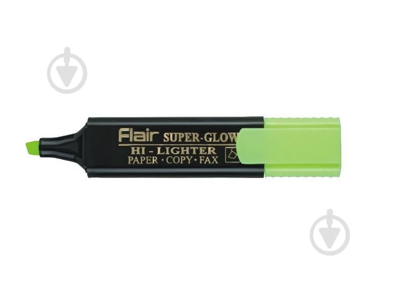 Маркер текстовый Flair Superglow Hi-lighter 1-5 мм зеленый 850 - фото 1