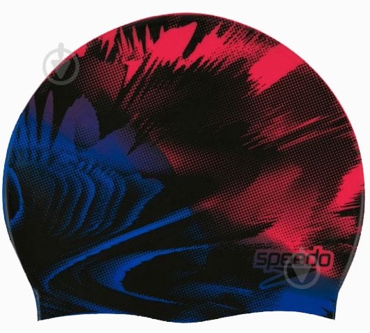 Шапочка для плавання Speedo SLOGAN PRT CAP AU 8-08385F945 one size червоно-синій - фото 1