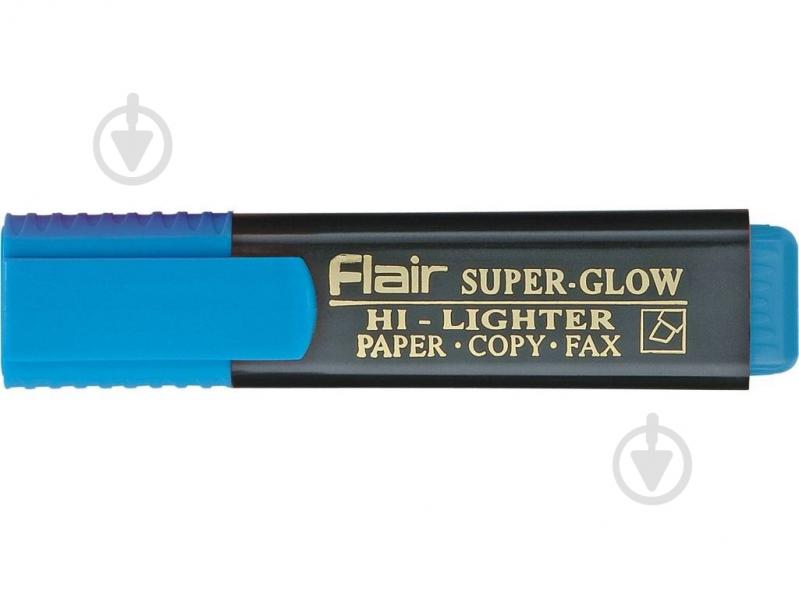 Маркер текстовый Flair Superglow Hi-lighter 1-5 мм синий 850 - фото 1