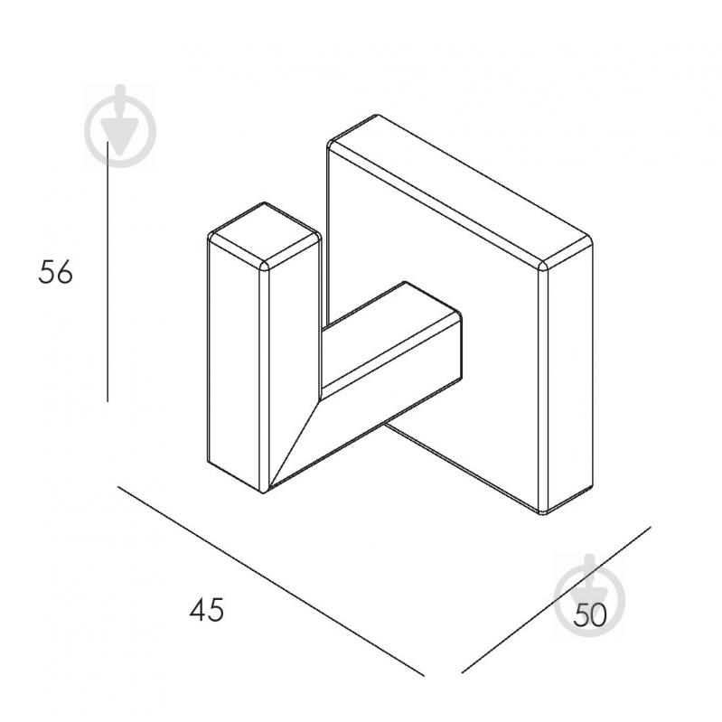 Крючок для ванной комнаты Imprese Bilovec 101255B черный - фото 2