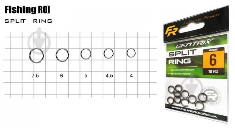 Кільце заводне Fishing ROI 5 кг 10 шт. SPLIT RING №4.5 - фото 1