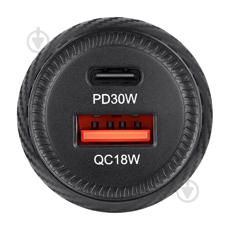 Зарядний пристрій — адаптер прикурювача-USB Brevia ePower Dual Carbon 48W 1xUSB-C+1xUSB-A 46048CUB - фото 5