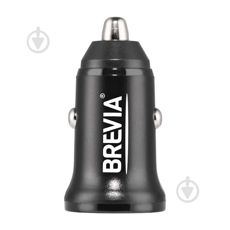Зарядное устройство — адаптер прикуривателя-USB Brevia DualCharge 30W 1xUSB-C+1xUSB-A, черный 46430CAB - фото 3