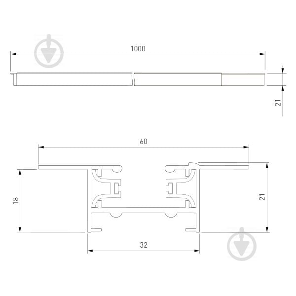 Шинопровод 1-фазный TRL-1-1-100-BK Strotskis a039504 100 см черный - фото 6