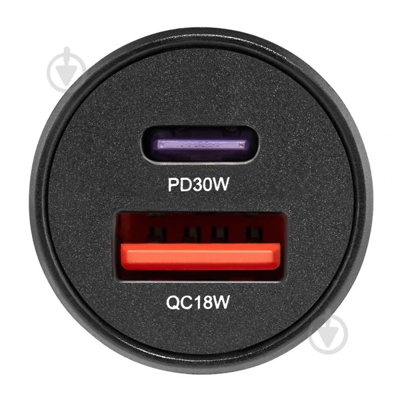 Зарядний пристрій — адаптер прикурювача-USB Brevia ePower DualCharge 48W CAB1xUSB-C+1xUSB-A, чорний 46348CAB - фото 4