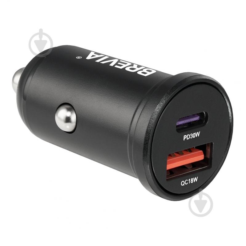 Зарядний пристрій — адаптер прикурювача-USB Brevia ePower DualCharge 48W CAB1xUSB-C+1xUSB-A, чорний 46348CAB - фото 5