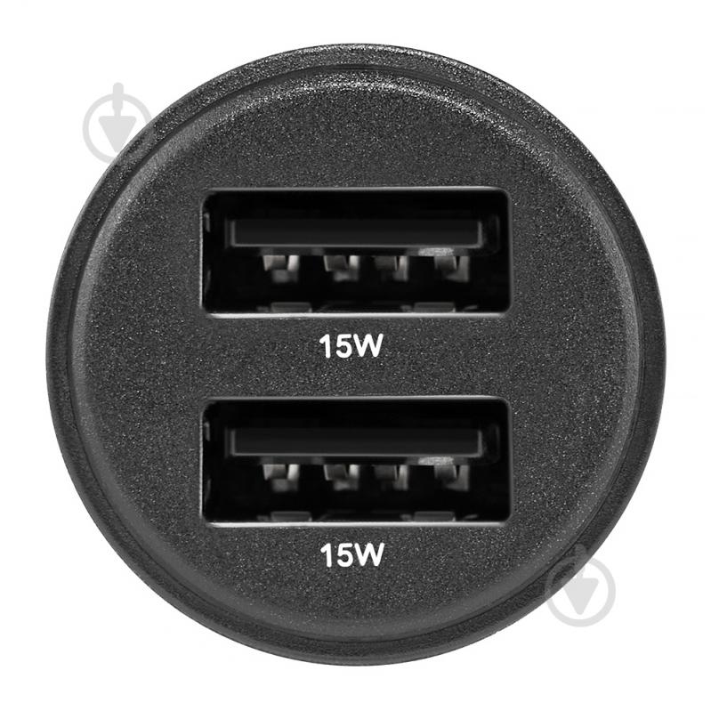 Зарядное устройство — адаптер прикуривателя-USB Brevia ePower DualDrive 15W 2xUSB-A, прозрачный черный 47015DUB - фото 4