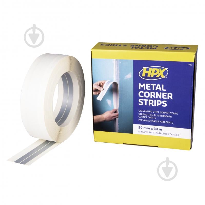 Кутник для мокрої штукатурки оцинкований HPX METAL CORNER STRIPS - фото 1