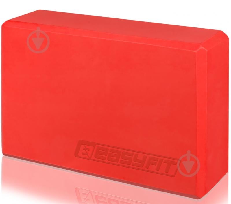 Блок для йоги EasyFit EF-1818 красный - фото 1