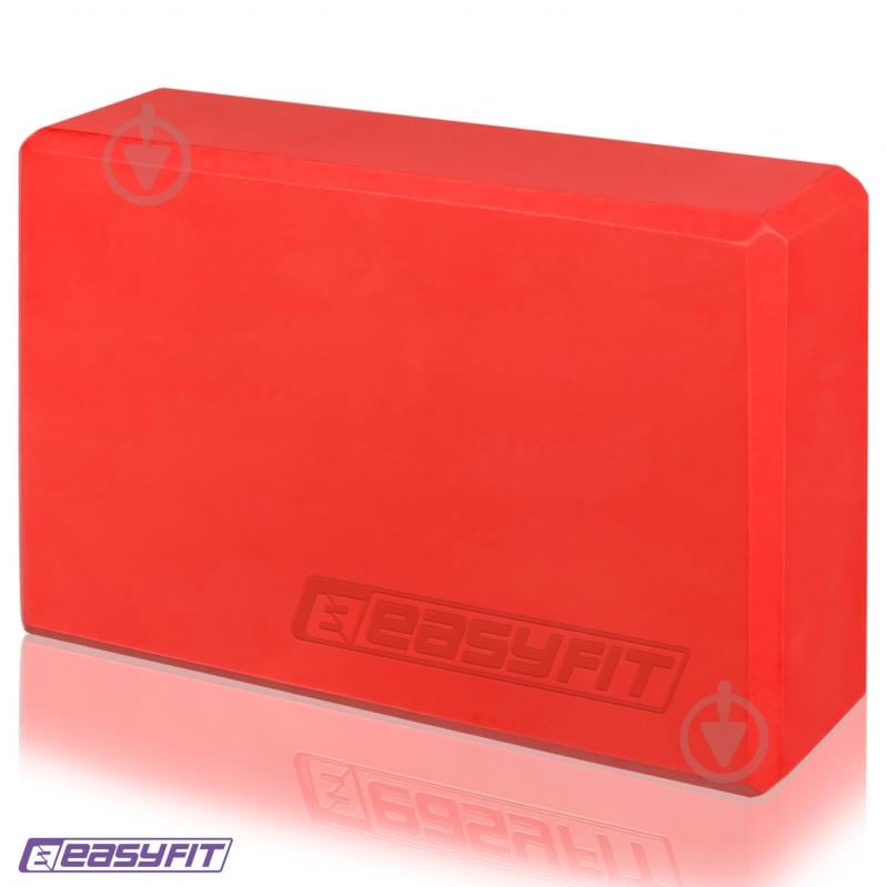 Блок для йоги EasyFit EF-1818 красный - фото 2