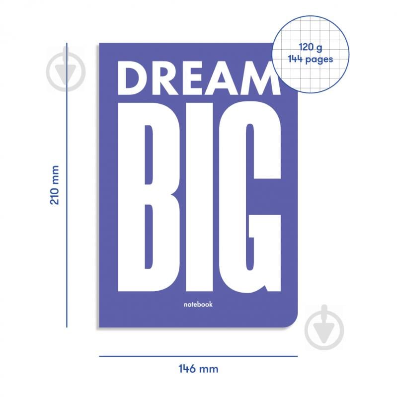 Блокнот Dream BIG фиолетовый Orner - фото 2