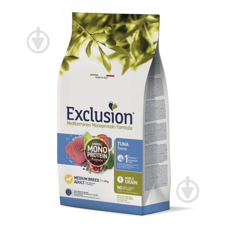 Корм сухий для дорослих собак для середніх порід Exclusion Adult Тuna Меdium Breed (тунець) 3 кг - фото 1