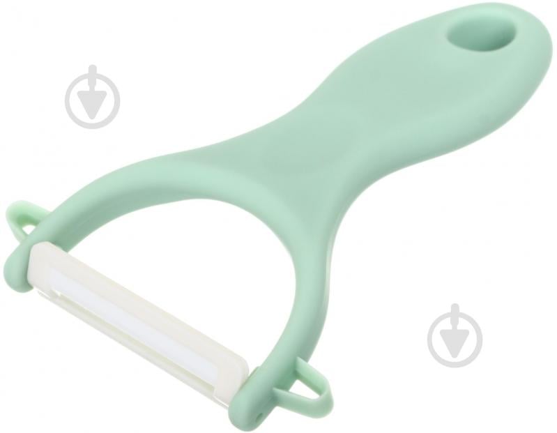 Набір ножів Smart Kitchen by Flamberg 2 шт + овочерізка зелений - фото 3