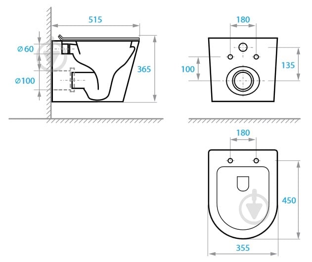 Унітаз підвісний Koller Pool ORION з сидінням Soft-close (OR-0515-RQ3) - фото 2 Унітаз підвісний Koller Pool ORION з сидінням Soft-close (OR-0515-RQ3) - фото 2