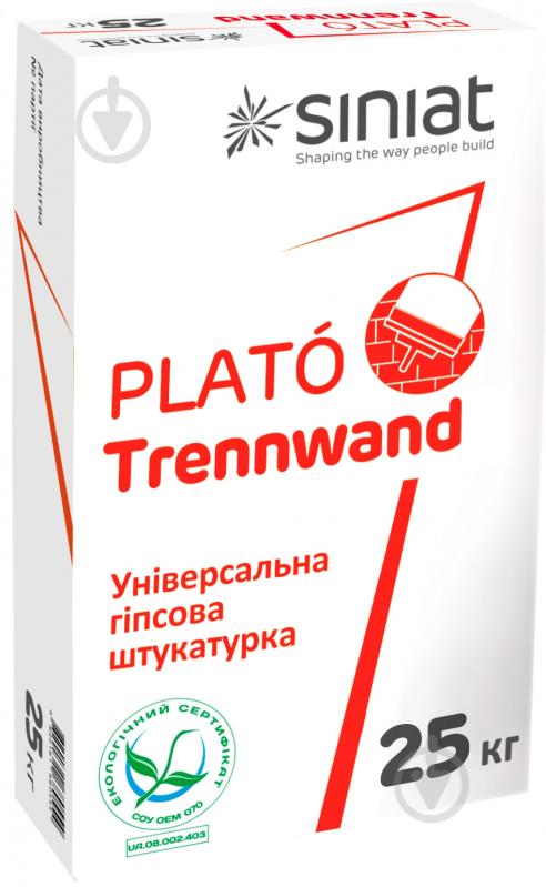 Штукатурка Siniat Plato Trennwand 25 кг - фото 1