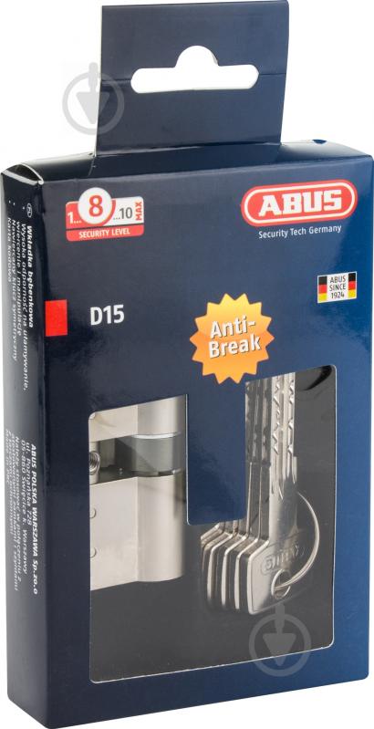 Цилиндр Abus KD15 30x35 ключ-вороток 65 мм матовый никель - фото 4