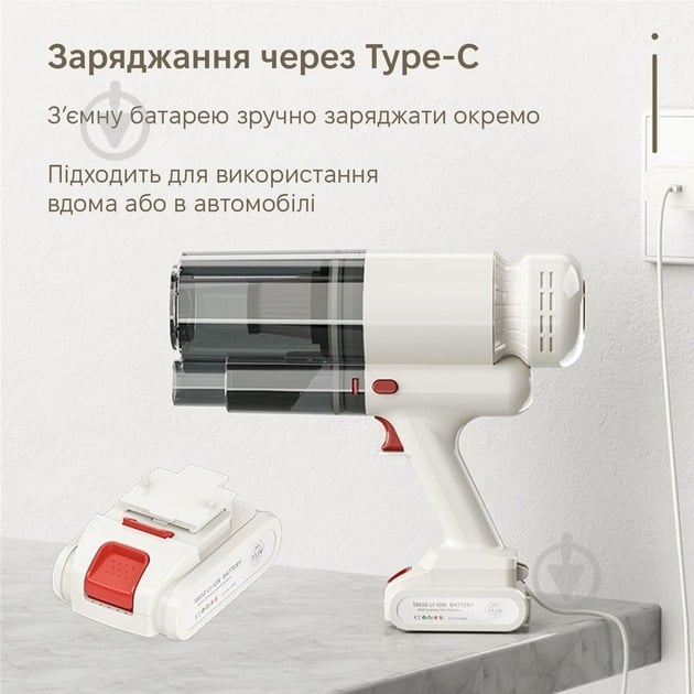 Пылесос аккумуляторный Inspire A-091-1 white - фото 9 Пылесос аккумуляторный Inspire A-091-1 white - фото 9