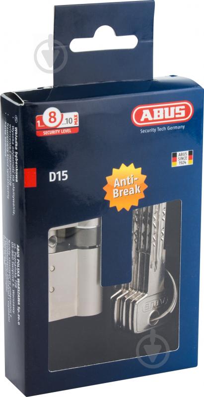 Цилиндр Abus KD15 35x30 ключ-вороток 65 мм матовый никель - фото 4