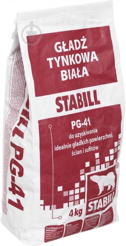 Шпаклевка STABILL финишная гипсовая супербелая Pg-41 4кг - фото 2