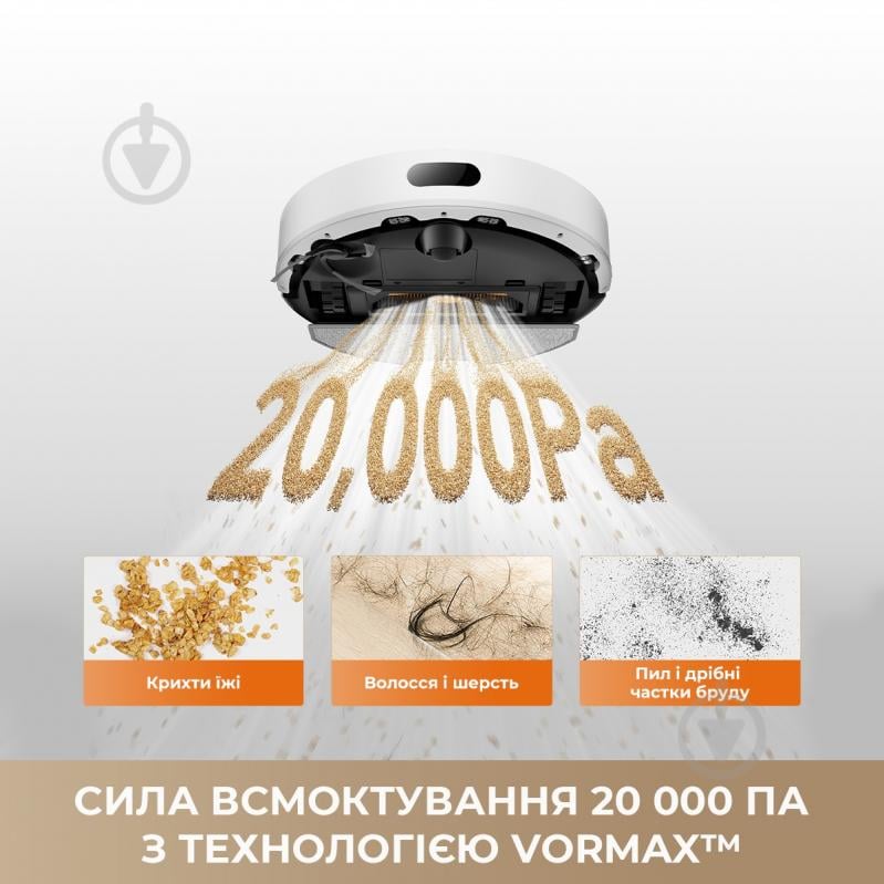 Робот-пылесос моющий DREAME Bot F20 Plus White white - фото 2