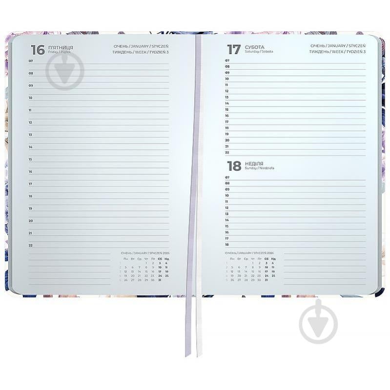 Дневник датированный Partner Violet Whispers Axent A5 2026 8901-26-4-A - фото 3