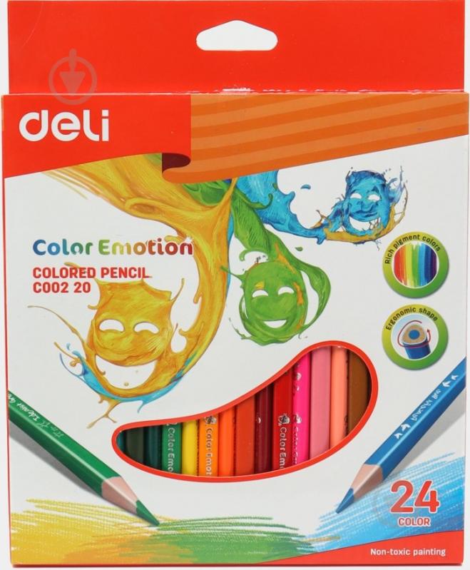 Карандаши цветные Color Emotion 24 цвета EC00220 Deli - фото 4