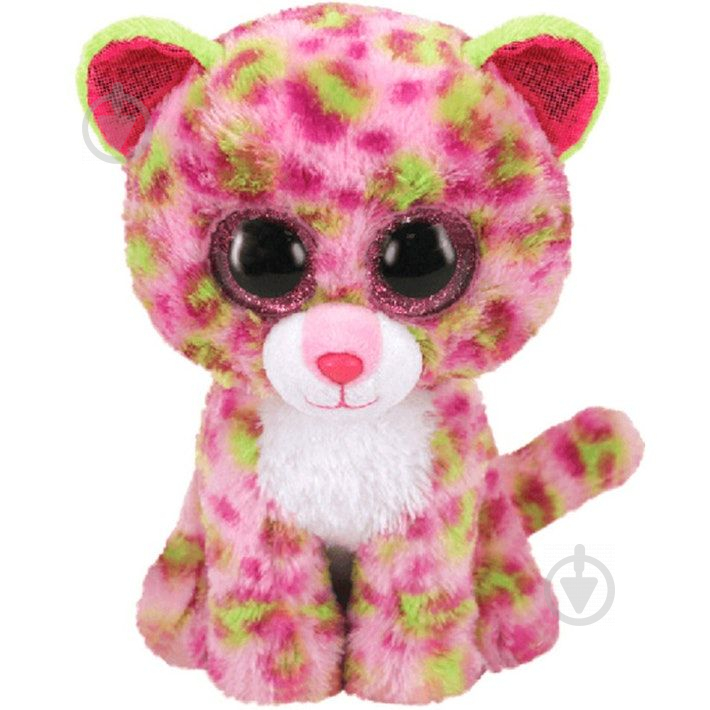 М'яка іграшка TY Beanie Boo's Леопард Lainey 25 см рожевий 36476 - фото 1